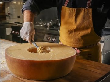 Formaggio di Grana | HALBER Laib Käse | Pastaschüssel / Pastaschale | 17 kg